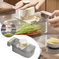 thumbnail image 1 of Coupe-légumes pour Cuisine Hachoir Durable avec Récipient Fonction Râpe Trancheuse Ronde 5- Multifonction Hachoir à Légumes Outil de Préparation des Aliments pour Tranches Fraîches et Légumes Râpés, 1 of 5