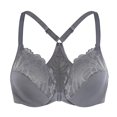 thumbnail image 1 of MELENECA Female Racerback Front Closure Unlined Underwire Bra for Women Anthracite 46C, 1 of 5