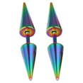 thumbnail image 1 of 1Pc Men Boys Titanium Steel Spike Ear Stud Spike Stud Earring Punk Rock Piercing Stud Steel Rivets Earring, 1 of 8