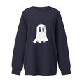 thumbnail image 5 of Chandails Molletonnés Oversize pour Femmes Coupe Ample, Liquidation pour Femmes Chandails Molletonnés à Col Rond Tunique à Enfiler, Mode pour Femmes Automne Hiver Halloween Lunettes Fille Imprimé Décontracté Sport Survêtements à Col Rond Manches Longues, 5 of 5