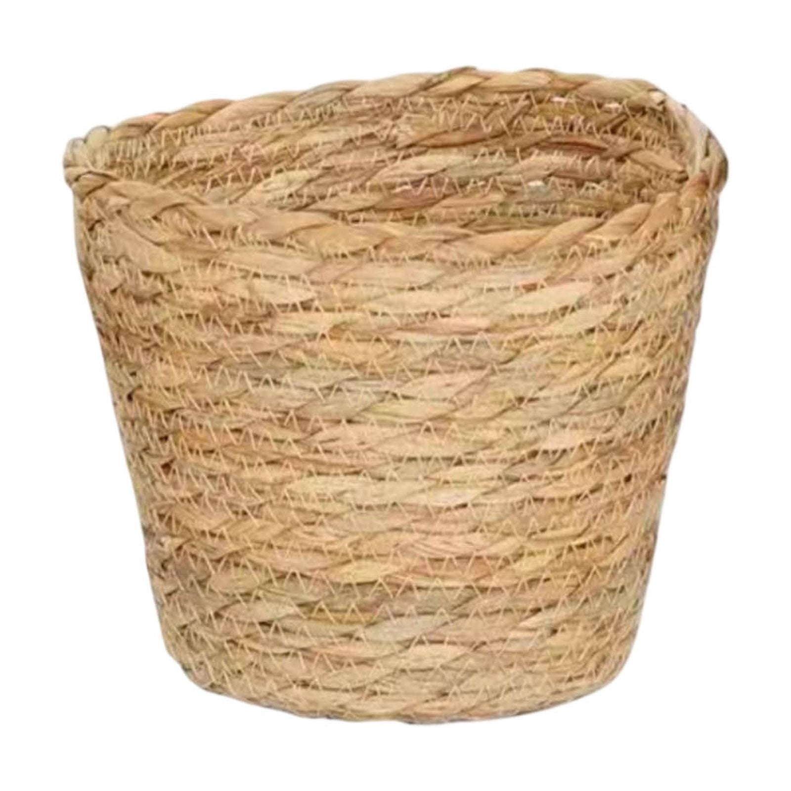 Handmade Woven Seagrass Planter and Decorative Storage Container for Bohemian Indoor Home