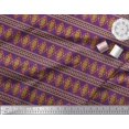 thumbnail image 2 of Soimoi Purple Cotton Voile Fabric Aztec Geometric Printed Fabric 1 Yard 56 Inch Wide, 2 of 3