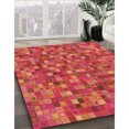 thumbnail image 3 of Ahgly Company Tapis d'Intérieur Lavable en Machine Carré Transitionnel Orange Vif, 3 Pieds Carré, 3 of 7