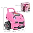 thumbnail image 3 of Qaba Mechanic Kids Truck Engine Toy Set, Car Service Play Set, Pink, 3 of 10