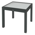thumbnail image 1 of CoSoTower Extendable Patio Dining Table, Tempered Glass Aluminum Outdoor Table for Garden Lawn Backyard, Clear, 1 of 7