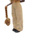 thumbnail image 3 of Femmes Droit-Jambe Pantalon Taille Haute Version Street Style Printemps Automne Vêtements Gothique Style, 3 of 7