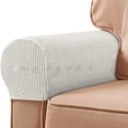 thumbnail image 4 of Amzcrzy Sofa Arm Cover All Inclusive Solid Color Plaid Sofa Armrest Cover Elastic Sofa Armrest Protective Cover Thickened Non Slip Armrest Cover for All Seasons 2Pc Home Decor Home Decoration, 4 of 6