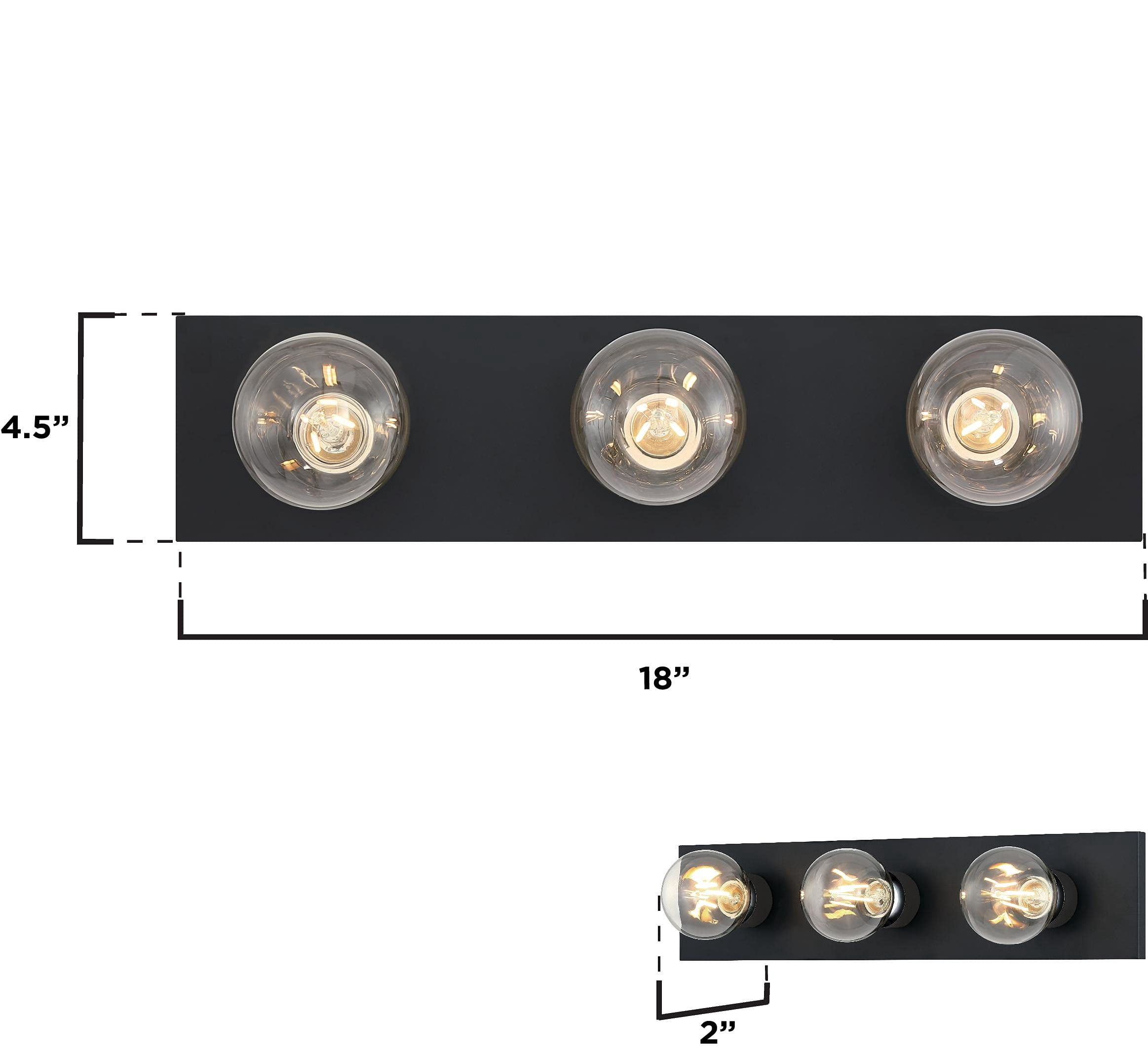 Westinghouse Lighting 3-Light Indoor Vanity Wall Fixture in Matte Black