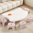 thumbnail image 4 of Pink Stool For Toilet Low Stepping Stool With Holes Pink #9yvl1, 4 of 6