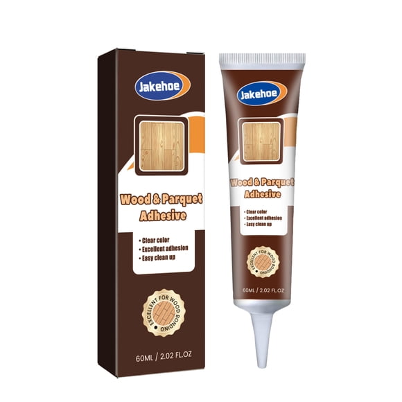 High-Adhesion Wood & Parquet Glue for Hardwood Softwood Composites, Flexible Bonding Solution for Furniture Carpentry, 60ml Tube