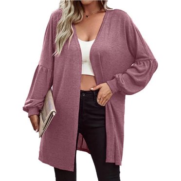 Babysbule Cardigans pour Femmes Liquidation Mode Femmes Cardigan Ample à Manches Longues Blouse Haut Blouse Liquidation
