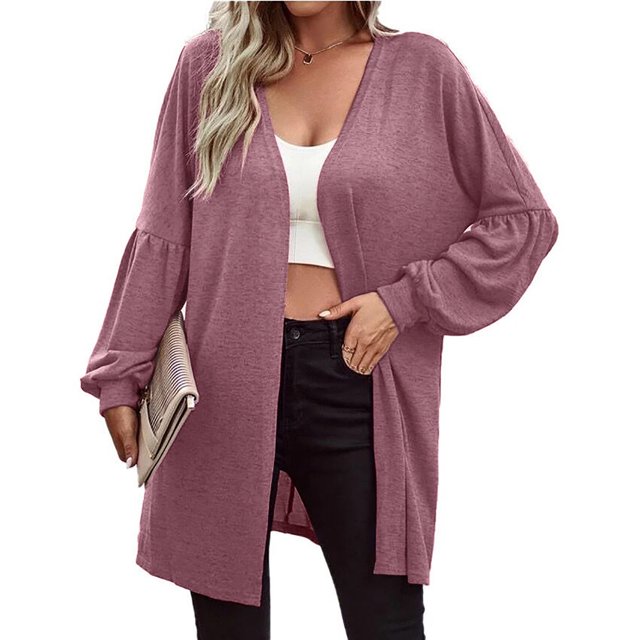 Babysbule Cardigans pour Femmes Liquidation Mode Femmes Cardigan Ample à Manches Longues Blouse Haut Blouse Liquidation