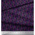 thumbnail image 2 of Soimoi Black Modal Satin Fabric Polka Dots Print Fabric by Yard 42 Inch Wide, 2 of 3