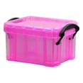 thumbnail image 2 of Candy Color Mini Storage Box with Lock - 0.14L Transparent Acrylic Jewelry Organizer, Portable Small Glove Box for Cosmetics & Office Supplies, 2 of 6