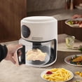 thumbnail image 4 of Viewable Airy Fryer,Transparent Glass Fry Bowl with 8 Preset Modes 31.5 Inch Power Cord Touchscreen Digital Display and Good Heat Dissipation Stainless Steel Grill Cylinder Air Fryer for Homes Etc, 4 of 9