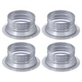 thumbnail image 1 of Unique Bargains 4 Inch Duct Connector Flange Pipe Exhaust Flange, Metal Inlet Outlet Fitting Duct Mounting Plate 4 Pack, 1 of 6