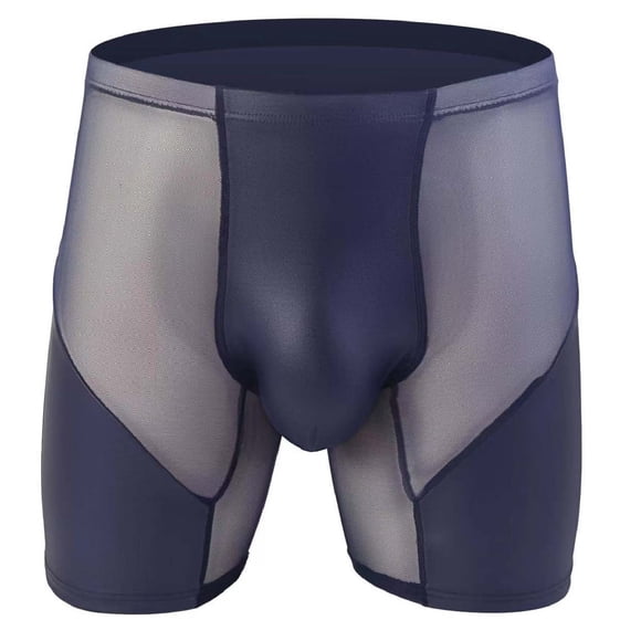 FhsagQ Underwear Mens Underwear Briefs Boxers Super Fit Mens Mesh Booty Lift Mid Waist Mesh Extended Boxers Men's Underwear Boxers Briefs Mens Underwear Boxers Briefs Pack Comfortsoft Blue L