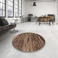 thumbnail image 3 of Ahgly Company Tapis d'Intérieur Ronds Abstraits pour Boulangers Bruns, Tapis de Zone Abstraits, 6 Pieds Rond, 3 of 6