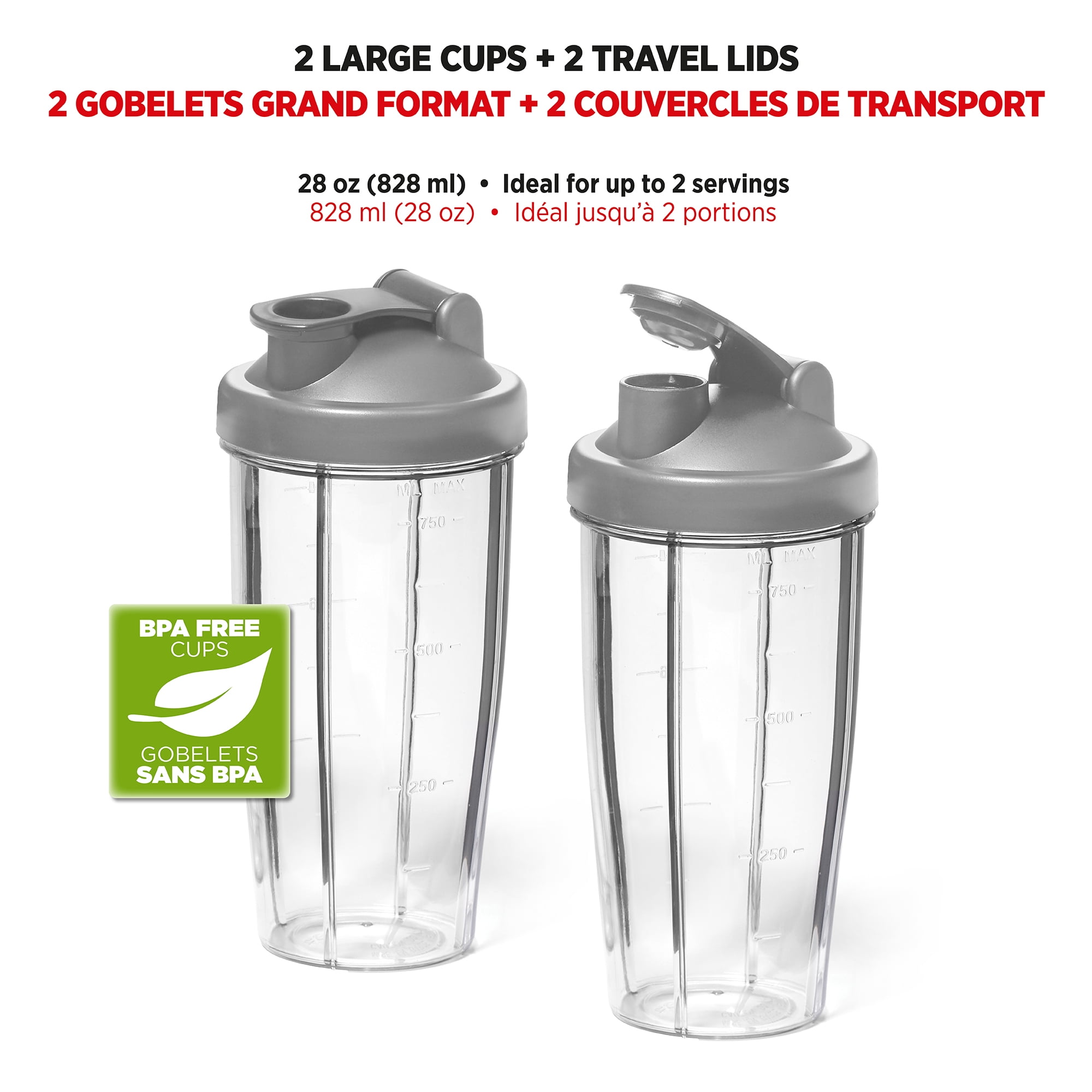 Starfrit Mélangeur Personnel, Deux Gobelets de 828ml, Lame en Acier Inoxydable, Modes Élevé, Faible et Pulsé, 300W, Sarcelle