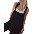 thumbnail image 3 of MAWCLOS Ladies Romper Sleeveless Jumpsuits Solid Color Overalls Boyfriend Summer With Pockets Trousers Black XL, 3 of 4