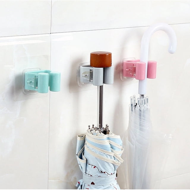 Support Mural pour Vadrouille, Parapluie, Brosse, Balai, Support de Rangement, Outil de Cuisine