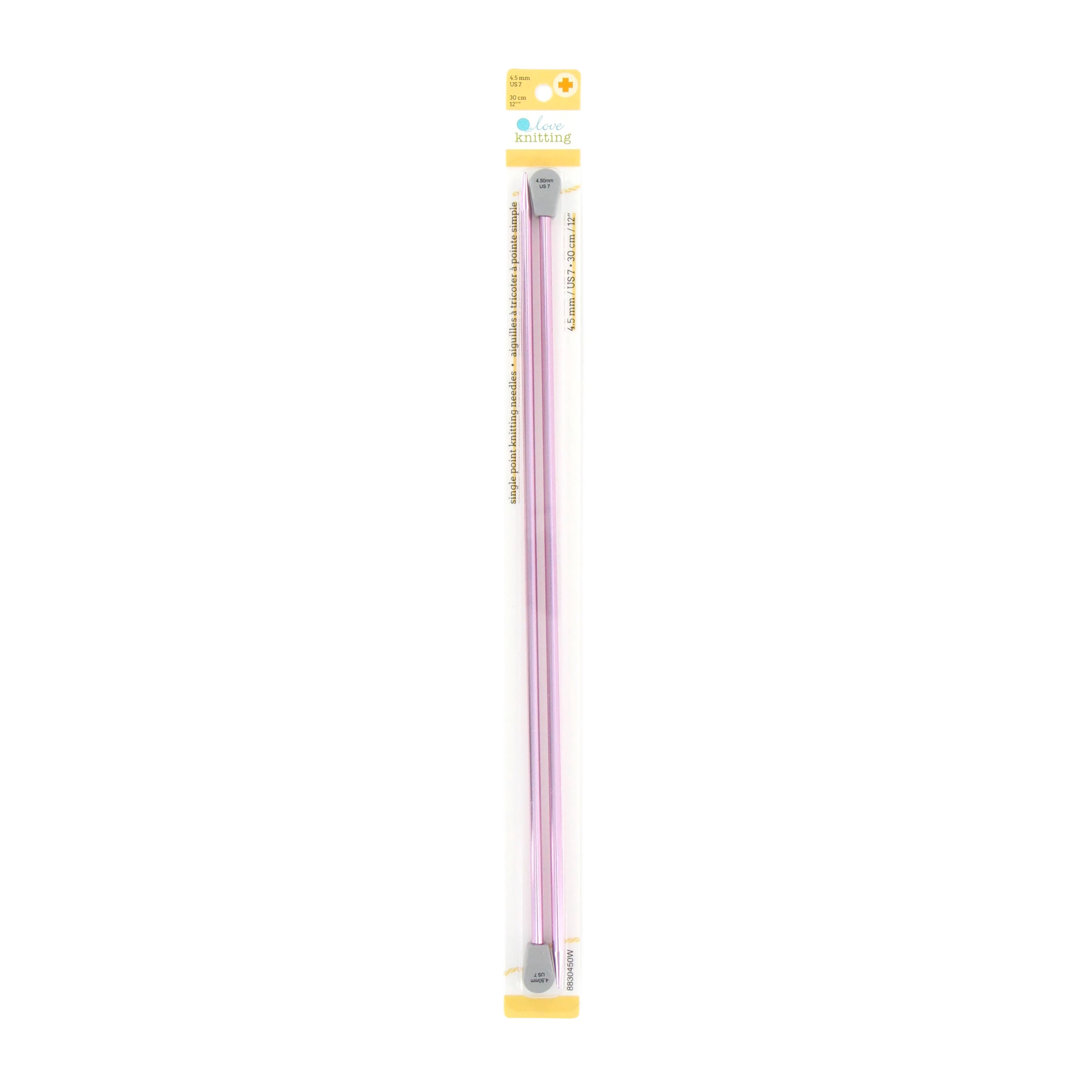 LOVE KNITTING Aiguilles à tricoter droites en aluminium, 30 cm (12 po), 3 mm (US 2)