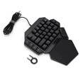 thumbnail image 2 of Keyboard Gaming Keyboard Plastic Onehanded Keyboard Rgb Blacklight Mechanical Keyboard With Macro Definition Function, 2 of 8
