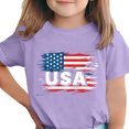 thumbnail image 1 of T-Shirt pour Enfants, Imprimé de la Fête de l'Indépendance à Manches Courtes et Col Rond, Haut Décontracté et Polyvalent pour Garçons et Filles de 3 à 15 Ans, 1 of 6
