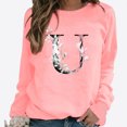 thumbnail image 2 of CEHVOM Hiver Femmes Décontracté Manches Longues Hauts Dames Imprimé Chandail Blouse T-Shirt Chandail Liquidation, 2 of 4