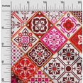 thumbnail image 2 of oneOone Silk Tabby Maroon Fabric Abstract Traditional Sewing Material Print Fabric By The Yard 42 Inch Wide, 2 of 4
