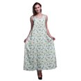thumbnail image 1 of Bimba Robe Longue Décontractée en Rayonne à Fleurs pour Femme à Bretelles Spaghetti, Maxi d'Été, Robe Soleil - XX-Grand, 1 of 5