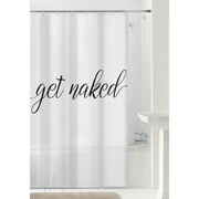 Mainstays Get Naked PEVA Shower Curtain, Black