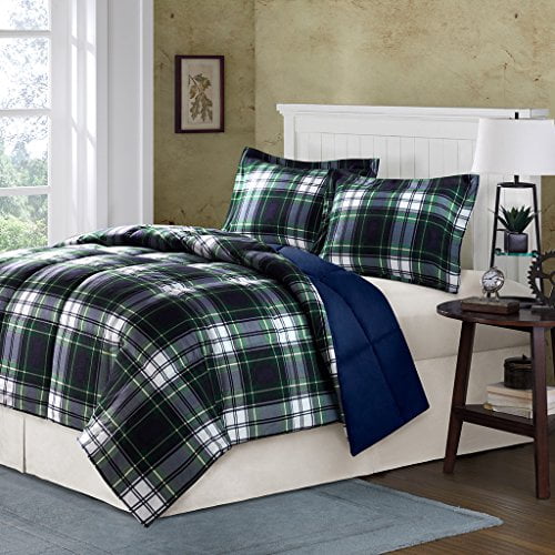 Madison Park Essentials Parkston Down Alternative Comforter Mini Set, King/ California King, Navy