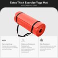 thumbnail image 3 of BalanceFrom GoCloud Tapis de Yoga Extra Épais 71x24 Pouces Mousse Haute Densité 1-Inch, Rouge, 3 of 10