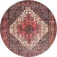 thumbnail image 1 of Ahgly Tapis d'Intérieur Rond Traditionnel Marron Rouge Médaillon, 3 Pieds Rond, 1 of 6