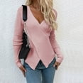 thumbnail image 1 of EGNMCR Cardigans pour Femmes, Chandails pour Femmes Mode Femmes Hiver Manches Longues Chandail Col en V Décontracté Hauts Chandail Femmes, 1 of 7