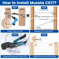 thumbnail image 5 of Muzata 120 Pack 1/8"" Cable Railing Hardware Kit Swage Lag Screws Left and Right Handed Thread for Wood Post T316 Stainless Steel Deck Cable Railing System 60 Pairs CK17, 5 of 5