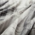 thumbnail image 4 of Nestl Ultra Plush Heavy Thick Raschel Imitation Mink Bed Blanket, 55 x 82, Gray Plaid, 4 of 5