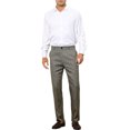 thumbnail image 2 of INSPIRE CHIC Striped Dress Pants for Men's Contrast Color Business Trousers Dark Brown 34, 2 of 5