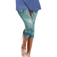 thumbnail image 4 of CHGBMOK Women's Plus Size Summer Casual Drawstring Printed Capris, Clearance, 4 of 6