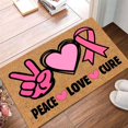 thumbnail image 2 of Tapis d'Entrée de Sensibilisation au Cancer avec Ruban Non - Intérieur Extérieur Tapis Personnalisable, 2 of 7