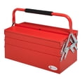 thumbnail image 1 of DURHAND Metal Tool Box Portable Steel Tool Chest Cabinet with Handle, Red, 1 of 10