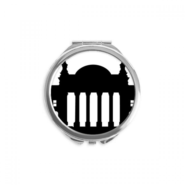 Allemagne Berlin Reichstag Point de Repère à la Main Miroir Compact Rond Portable Poche Verre