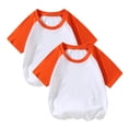 thumbnail image 1 of vdgthytj 2 Pack Kids Summer Raglan T-Shirts Girls Boys Color Block Crewneck Short Sleeve Casual Basic Tops Tees, 1 of 5