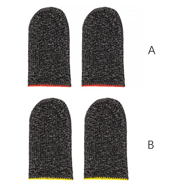 2pcs Gaming Screen Gloves Nylon Knitted Game Gloves Sweatproof Gloves Sweatproof Elastic Game Controller Sleeves, Red