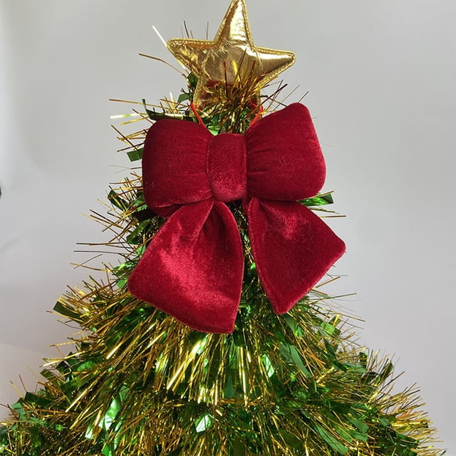 Christmas Bow Christmas Tree Decoration Hanging Red Velvet Bow Christmas Tree Decoration