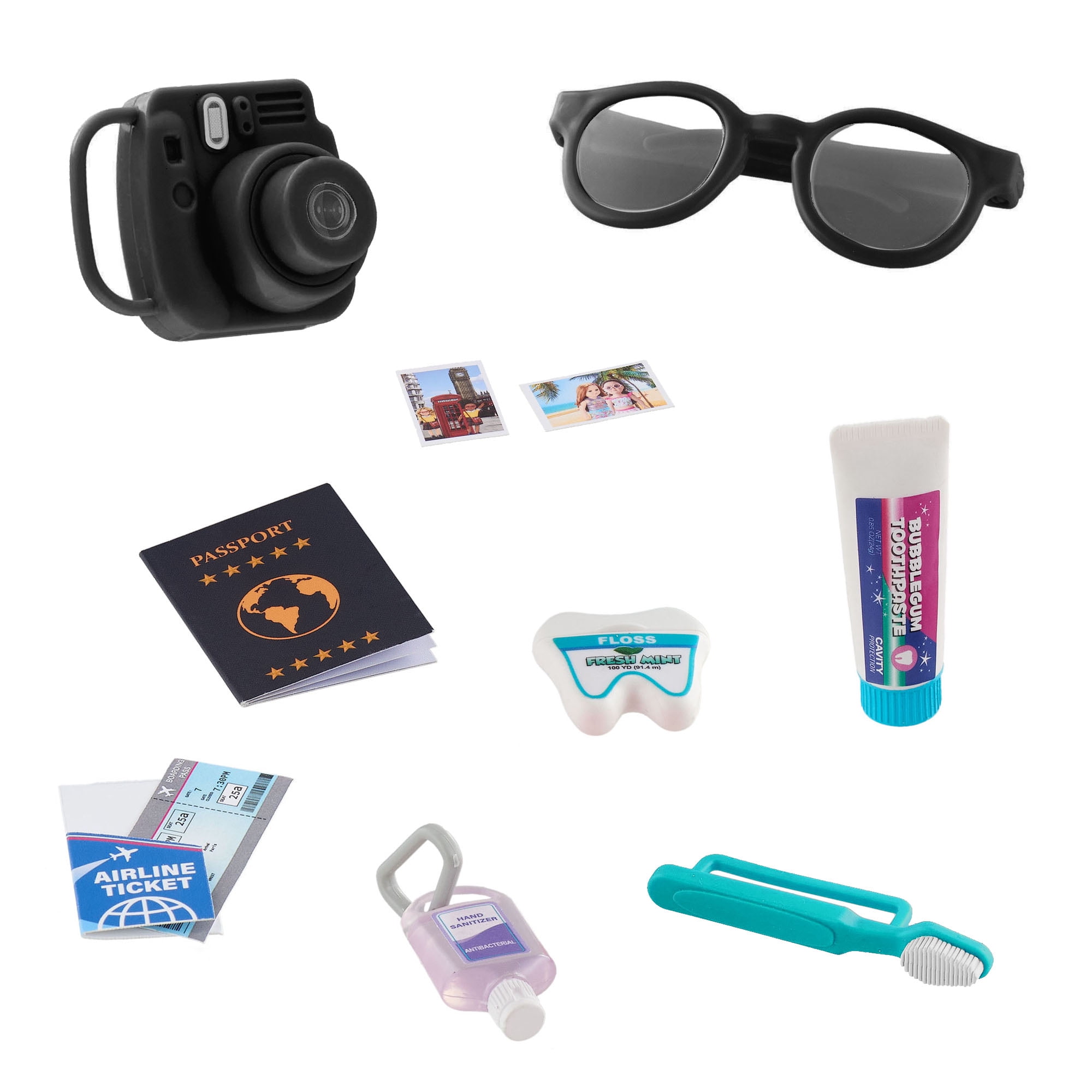 My Life as PL Ensemble d’accessoires de voyage pour poupées de 18 po, 17 pièces