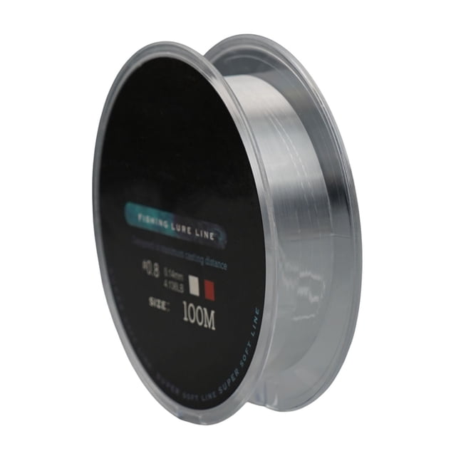 100M Fluorocarbon Fishing Lure Line 4.13-34.32Lb Carbon Fiber Leader Soft Line White