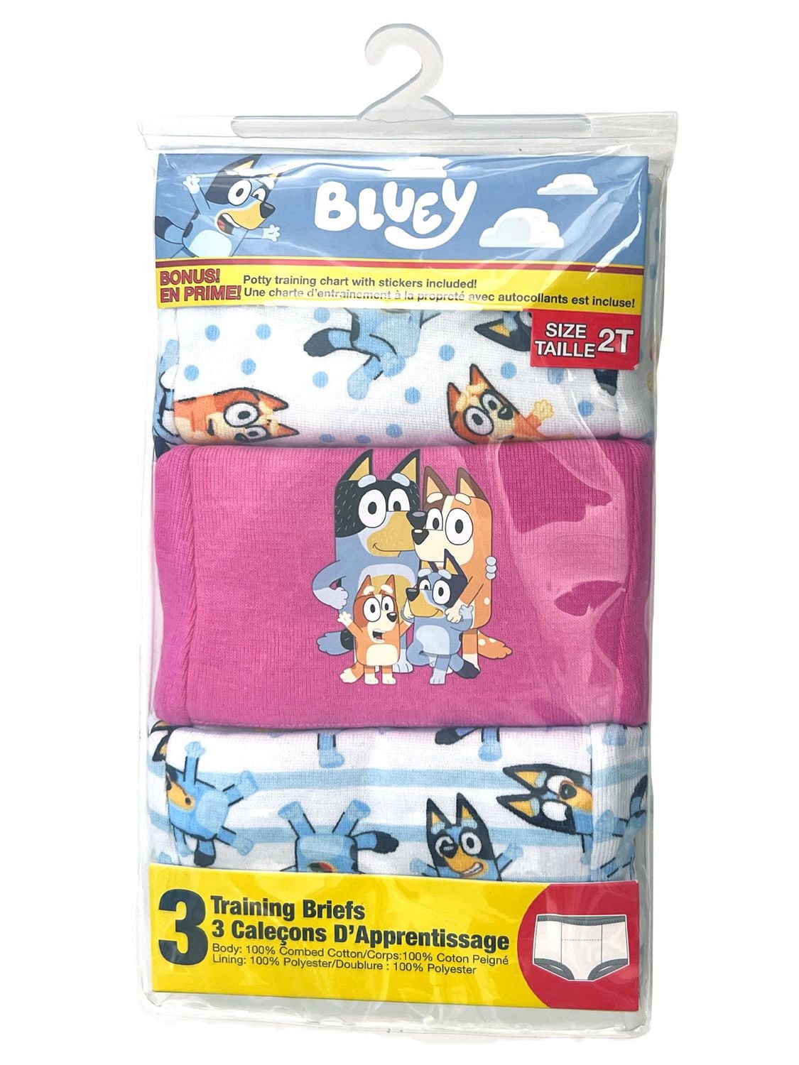 Bluey sous-vêtements d'apprentissage lot de 3 slips (fille)