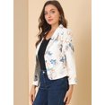 thumbnail image 2 of INSPIRE CHIC Blazer à Imprimé Floral Ouvert pour Femmes, 2 of 6